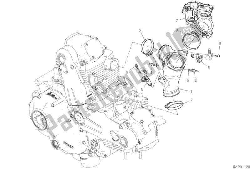 Tutte le parti per il Corpo Farfallato del Ducati Scrambler 1100 Sport 2018
